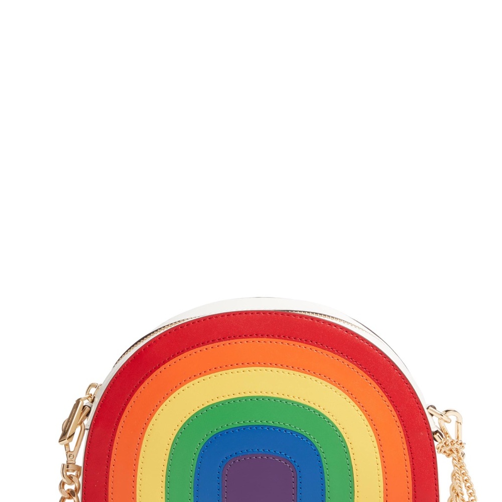 Michael Kors NWT Wrapped in Plastic Rainbow Half Moon Crossbody MSRP: $348.00 - Picture 13 of 14